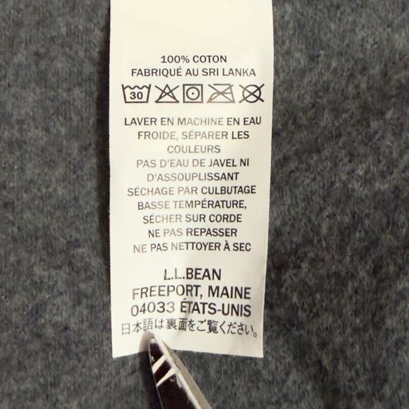 L.L. Bean Men’s XXL Tall Gray Chamois Cloth Shirt Traditional Fit Cotton - Picture 8 of 10